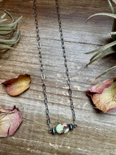Load image into Gallery viewer, 16-Inch Lemon Turquoise Magnesite Necklace with Sterling Saucer Pearls
