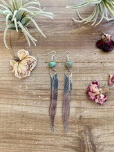 Load image into Gallery viewer, Turquoise earrings chic dangle - real turquoise
