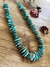 Load image into Gallery viewer, 26 inch long blue thick chips turquoise necklace

