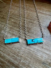 Load image into Gallery viewer, 20-InchSterling Silver &amp; Kingman Bar Turquoise Necklace –
