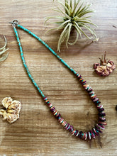 Load image into Gallery viewer, 22 inch purple spiny graduated and turquoise
