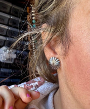 Load image into Gallery viewer, Medium Sterling Silver Concho Earrings – Polished Finish, Made in the USA
