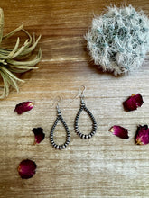 Load image into Gallery viewer, Smaller Sterling SAUCER Silver Pearls earrings teardrop
