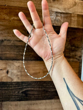 Load image into Gallery viewer, Mini Torpedo choker Sterling Silver Pearls
