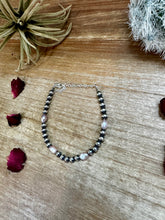 Load image into Gallery viewer, 5 mm Sterling Silver Pearls bracelet with fresh water pearls
