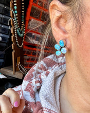 Load image into Gallery viewer, Pink Opal Half-Cluster Stud Earrings – Sterling Silver, Limited Pairs
