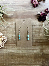 Load image into Gallery viewer, Mini Turquoise magnesite dangle earrings
