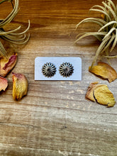 Load image into Gallery viewer, Medium Sterling Silver Concho Earrings – Polished Finish, Made in the USA
