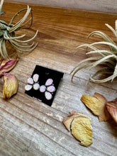 Load image into Gallery viewer, Pink Opal Half-Cluster Stud Earrings – Sterling Silver, Limited Pairs
