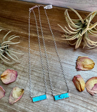 Load image into Gallery viewer, 20-InchSterling Silver &amp; Kingman Bar Turquoise Necklace –
