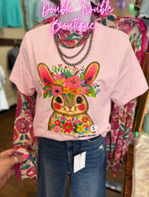 Load image into Gallery viewer, FLORAL BUNNY GRAPHIC TEE

