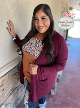 Load image into Gallery viewer, SLOUCHY CARDI - MAROON
