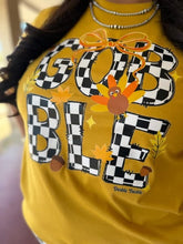Load image into Gallery viewer, GOBBLE GOBBLE CHECKER GRAPHIC TEE
