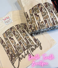 Load image into Gallery viewer, MERRY CHRISTMAS CAMO -GRAPHIC TEE
