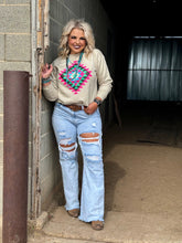 Load image into Gallery viewer, Ryanne&#39;s Neon Aztec Sweatshirt
