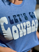 Load image into Gallery viewer, Let&#39;s Go Cowboys in Glitter Tee
