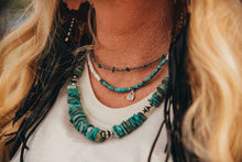 Load image into Gallery viewer, Natural Turquoise &amp; Seed Bead Choker - 14 inches
