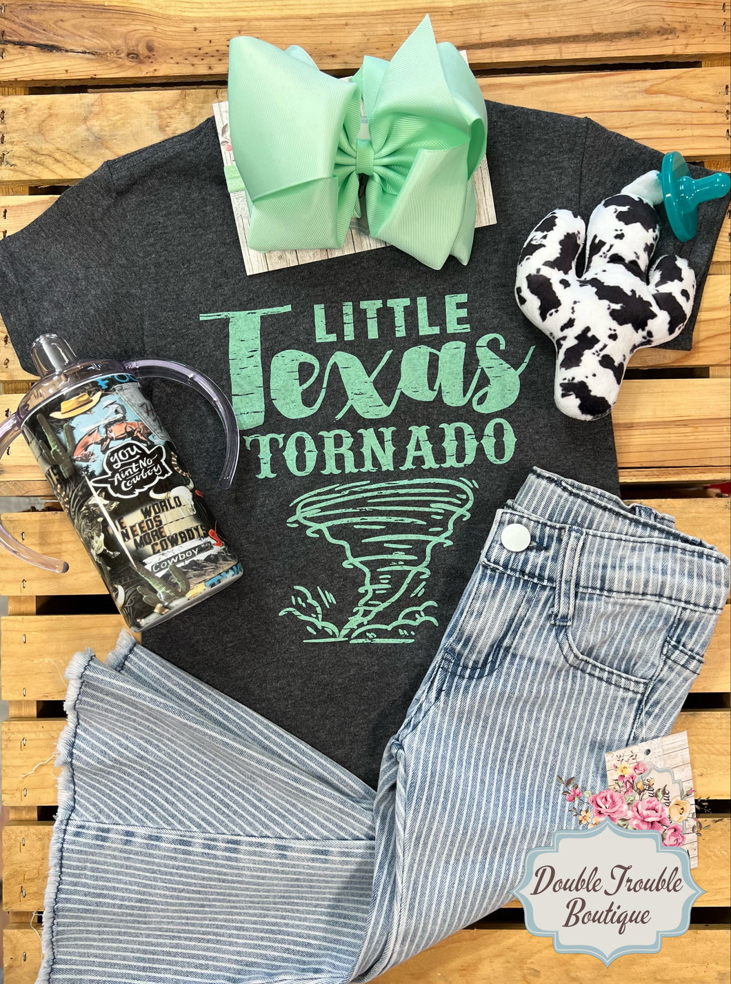 Little Texas Tornado - Teal Letters