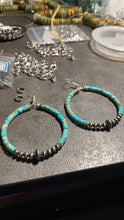 Load image into Gallery viewer, Sterling Silver Pearls Hoop Earrings
