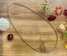 Load image into Gallery viewer, 32 inch graduated Sterling Silver Pearls necklace
