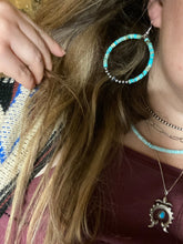 Load image into Gallery viewer, Sterling Silver Pearls Hoop Earrings
