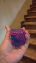 Load and play video in Gallery viewer, BLUE SWIRL SQUISHY CUBE
