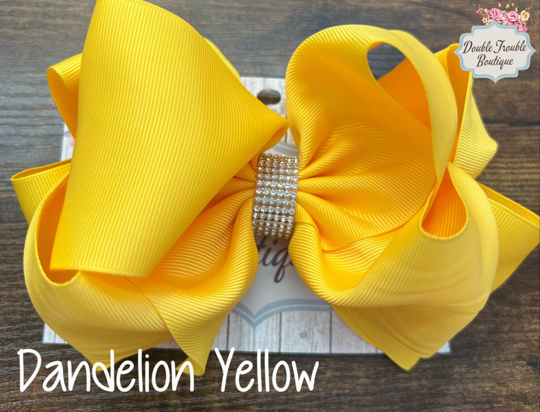 DANDELION YELLOW DOUBLE STACKED BOW