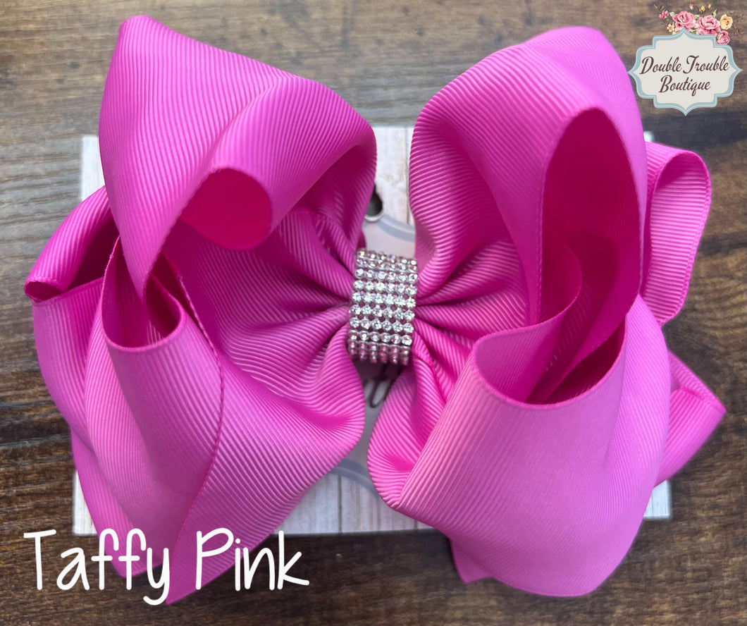 TAFFY PINK DOUBLE STACKED BOW